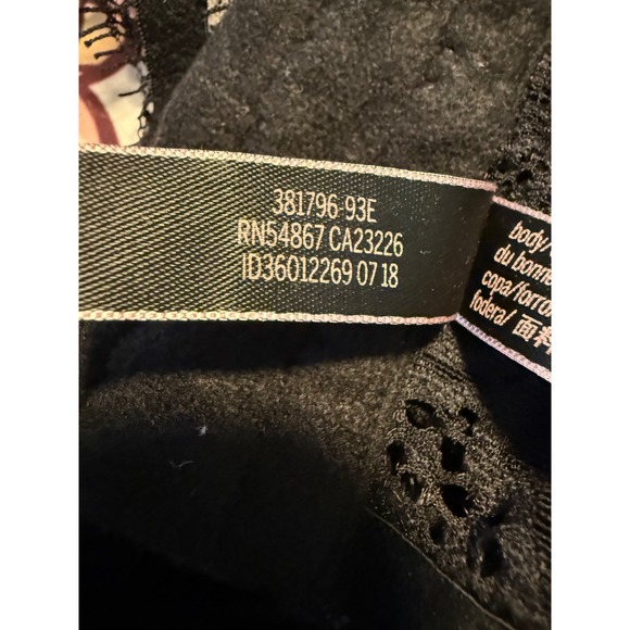 Victoria's Secret Very Sexy Unlined Plunge Halter Lace Bra Black 34C whimsigoth - Picture 5 of 7